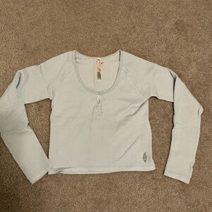 Free People Movement Light Blue Long Sleeve